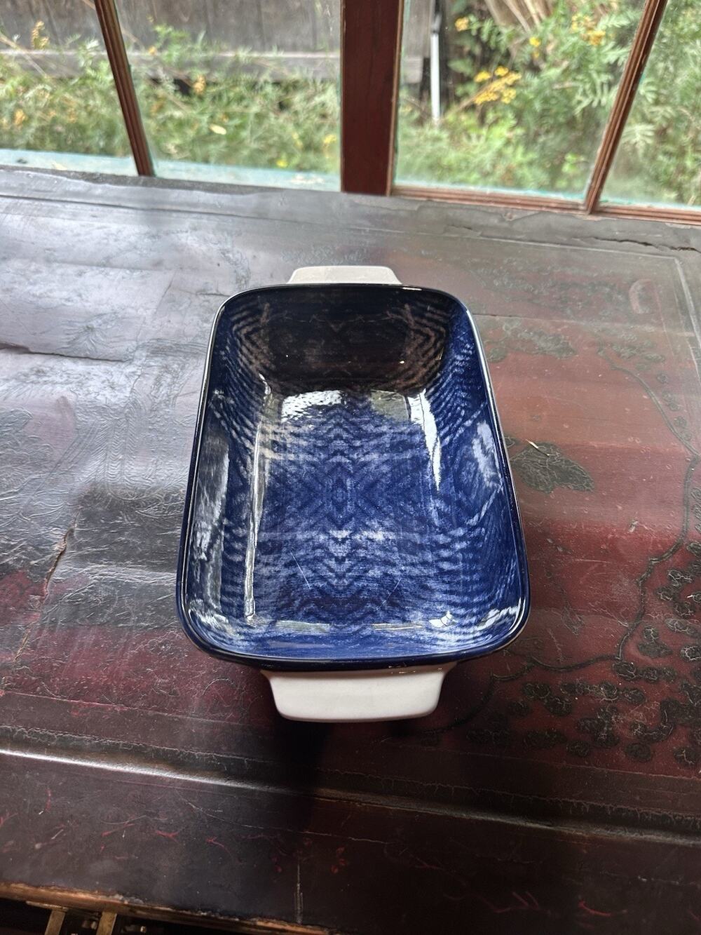Now Designs Shibori Stamped Porcelain Rectangular Baking Dish (1.5 Qt)